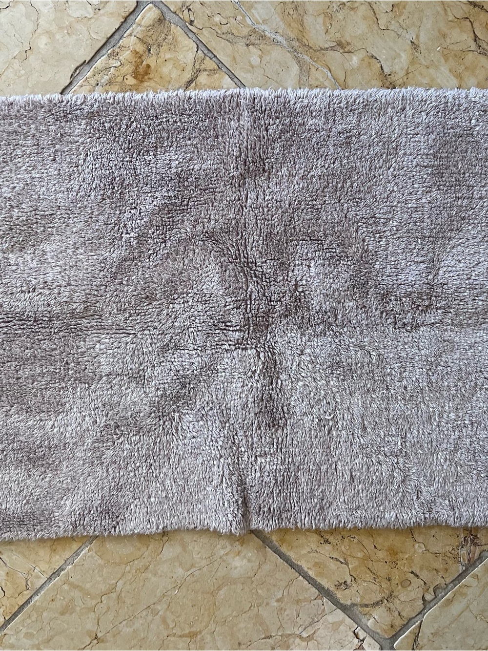 Pottery Barn Classic Organic Loop Bath Mat in Simply Taupe 21”x 34”